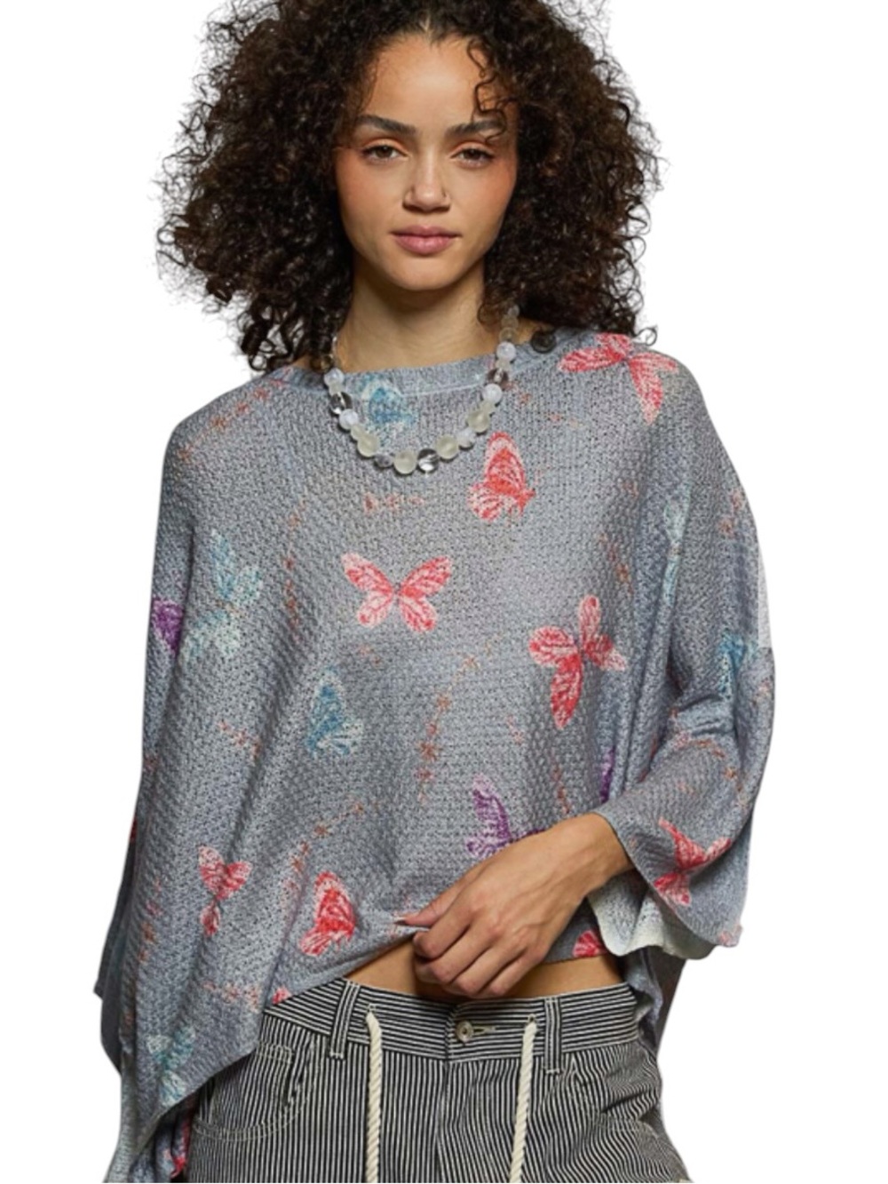 081:  POL NEW TOP HEATHER GREY (H34)